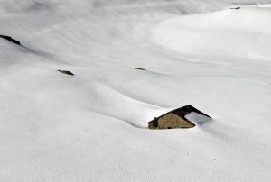 Gotthard Pass in winter
