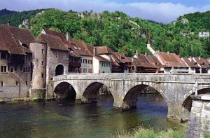 Saint Ursanne village in Switzerland