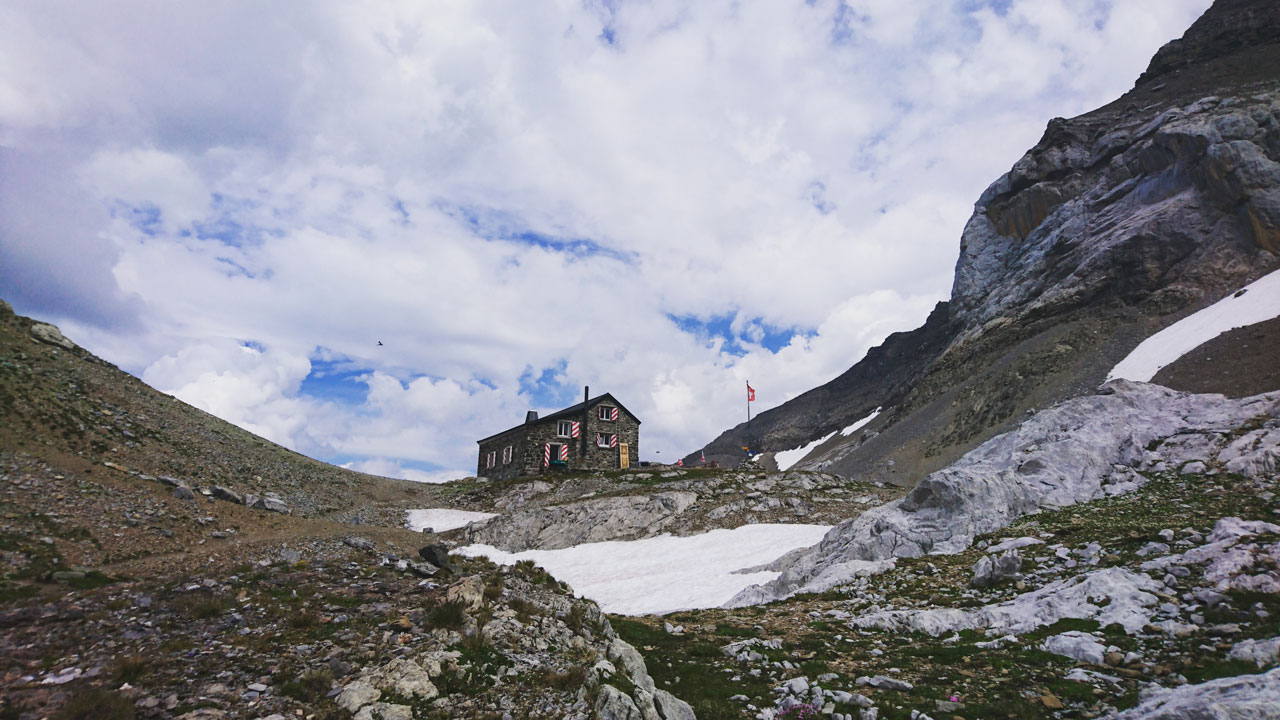 hut in the Swiss Alps