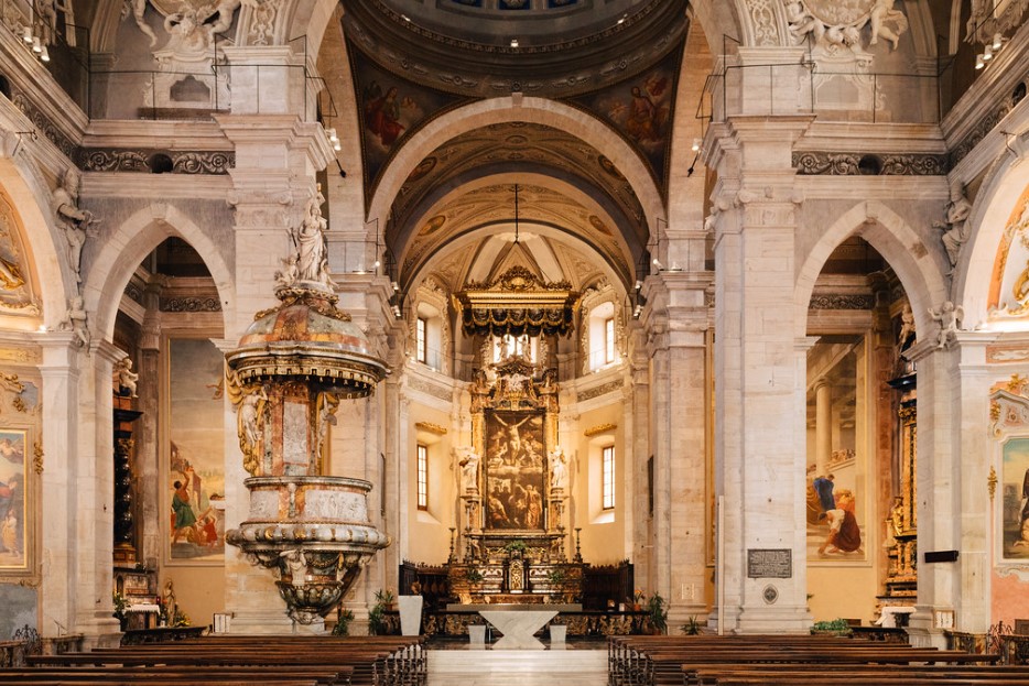 Interior of St Peter Church, Bellinzona