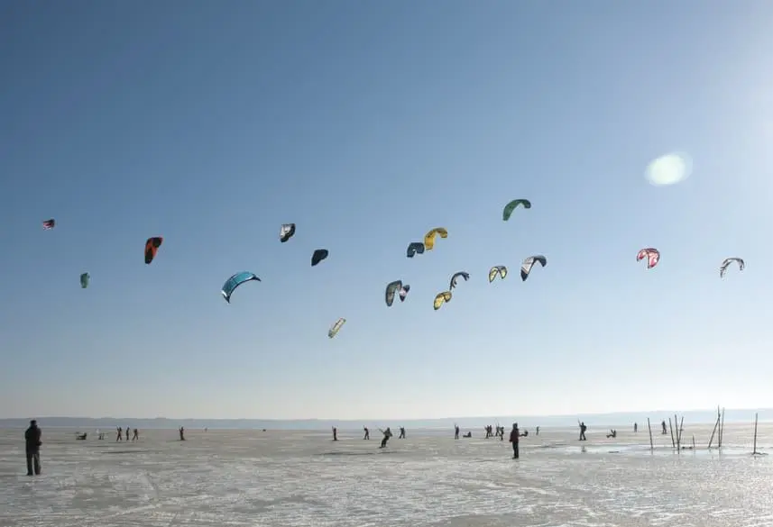 Snowkiting in Simpon