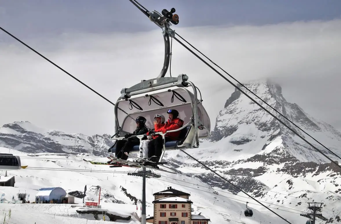 Skiing in April