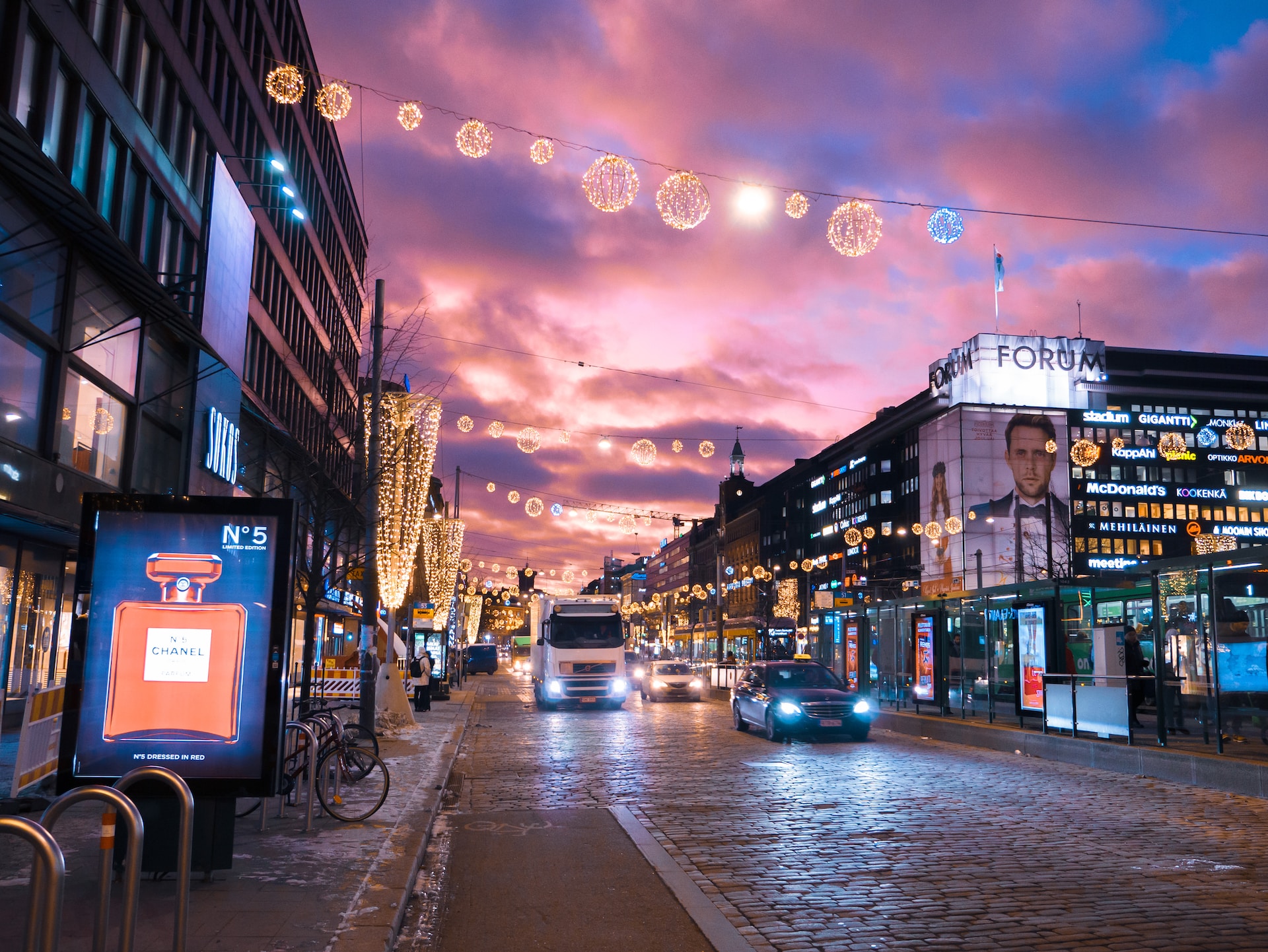 Christmas sunrise in Helsinki.