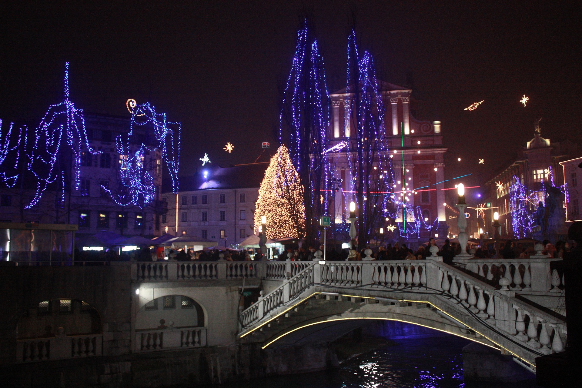 Christmas decorations in Ljubljana