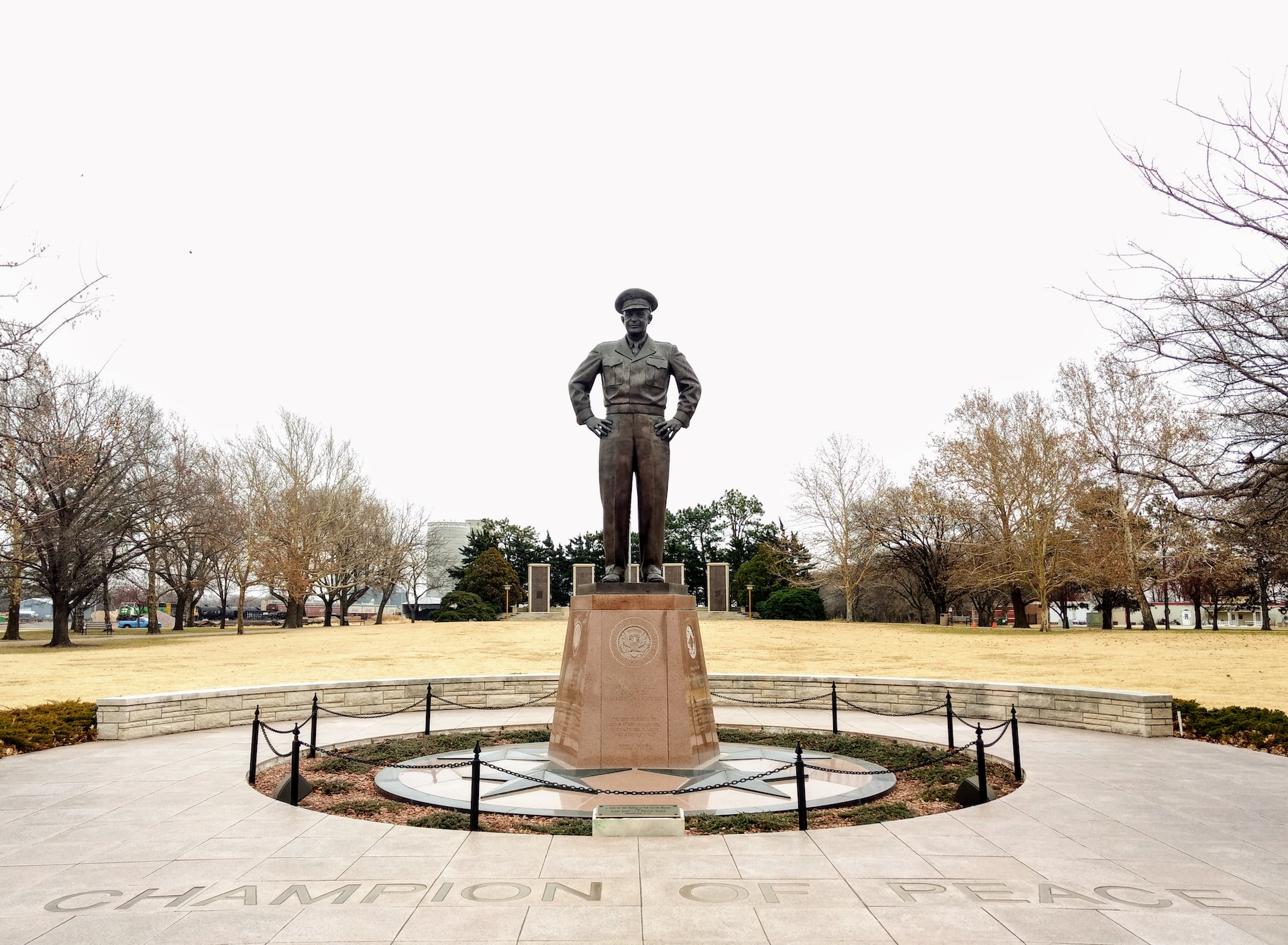 The statues in front of the Eisenhower library.