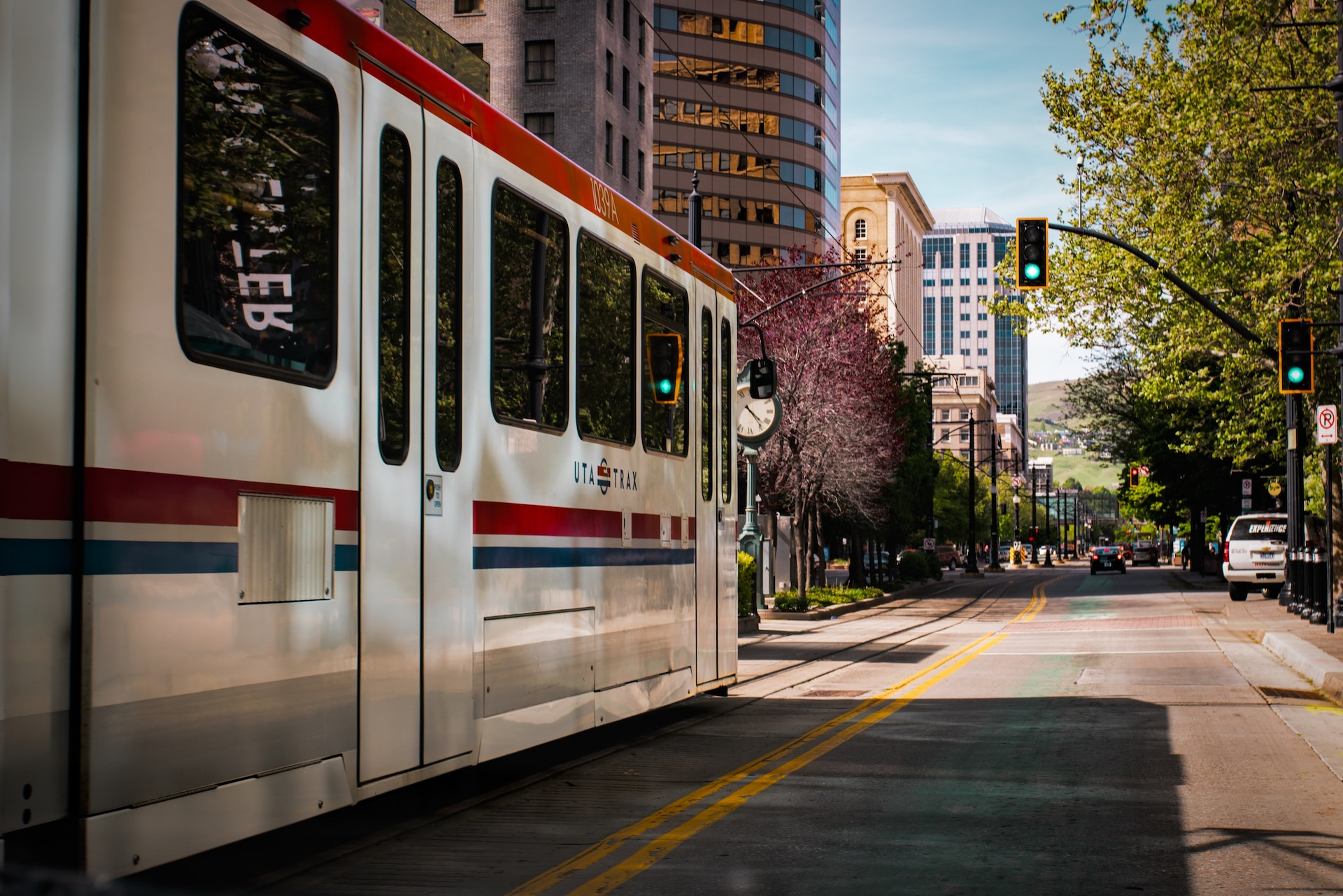 A tram in Salt Lake City.