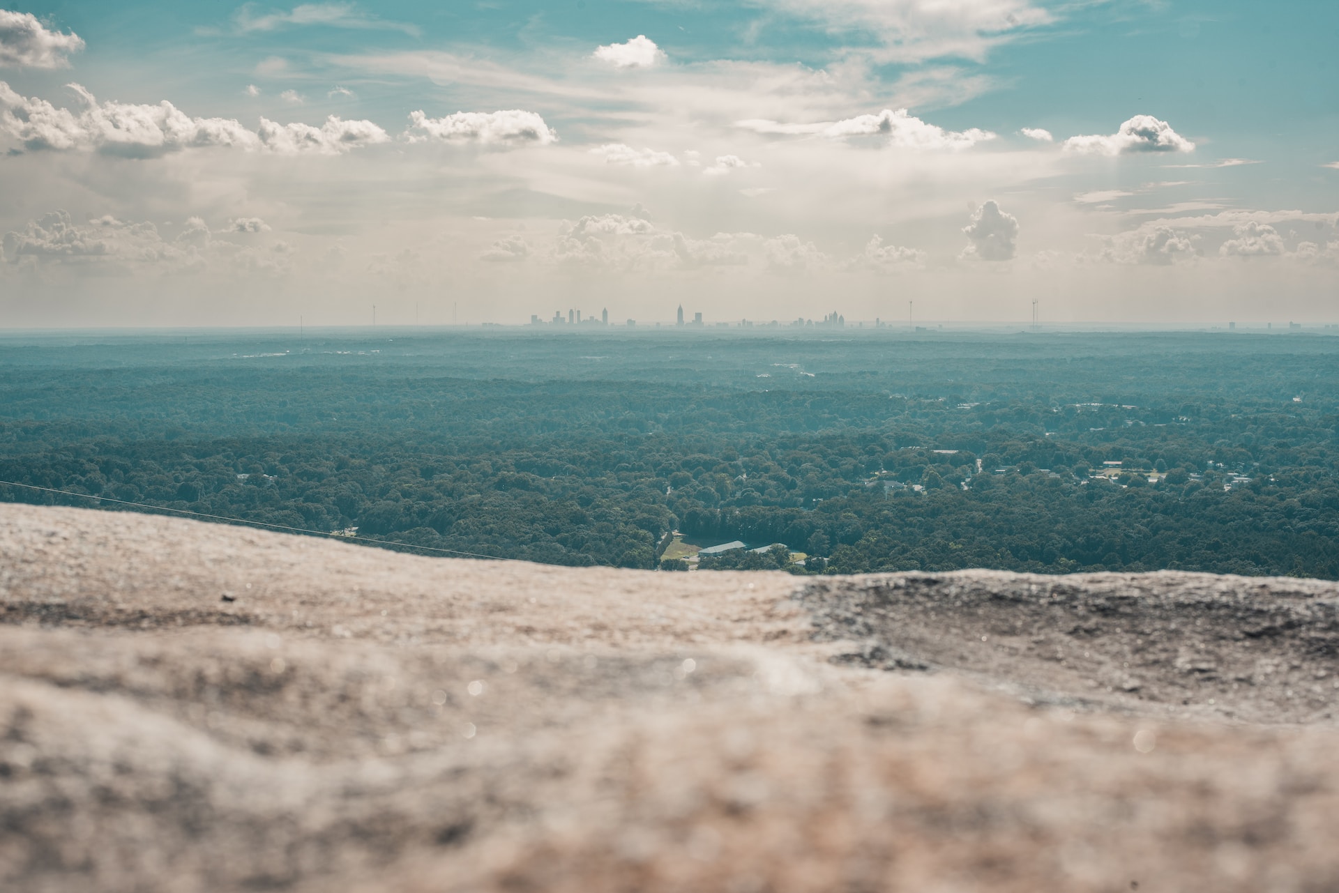 The view from Stone Mountain in Georgia.