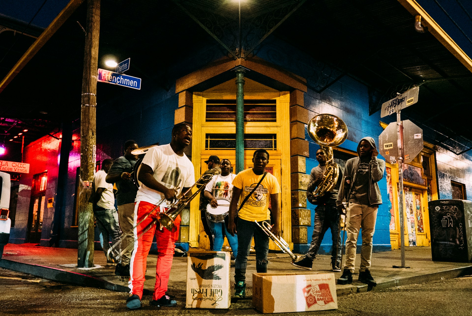 Street musicians in New Orleans.