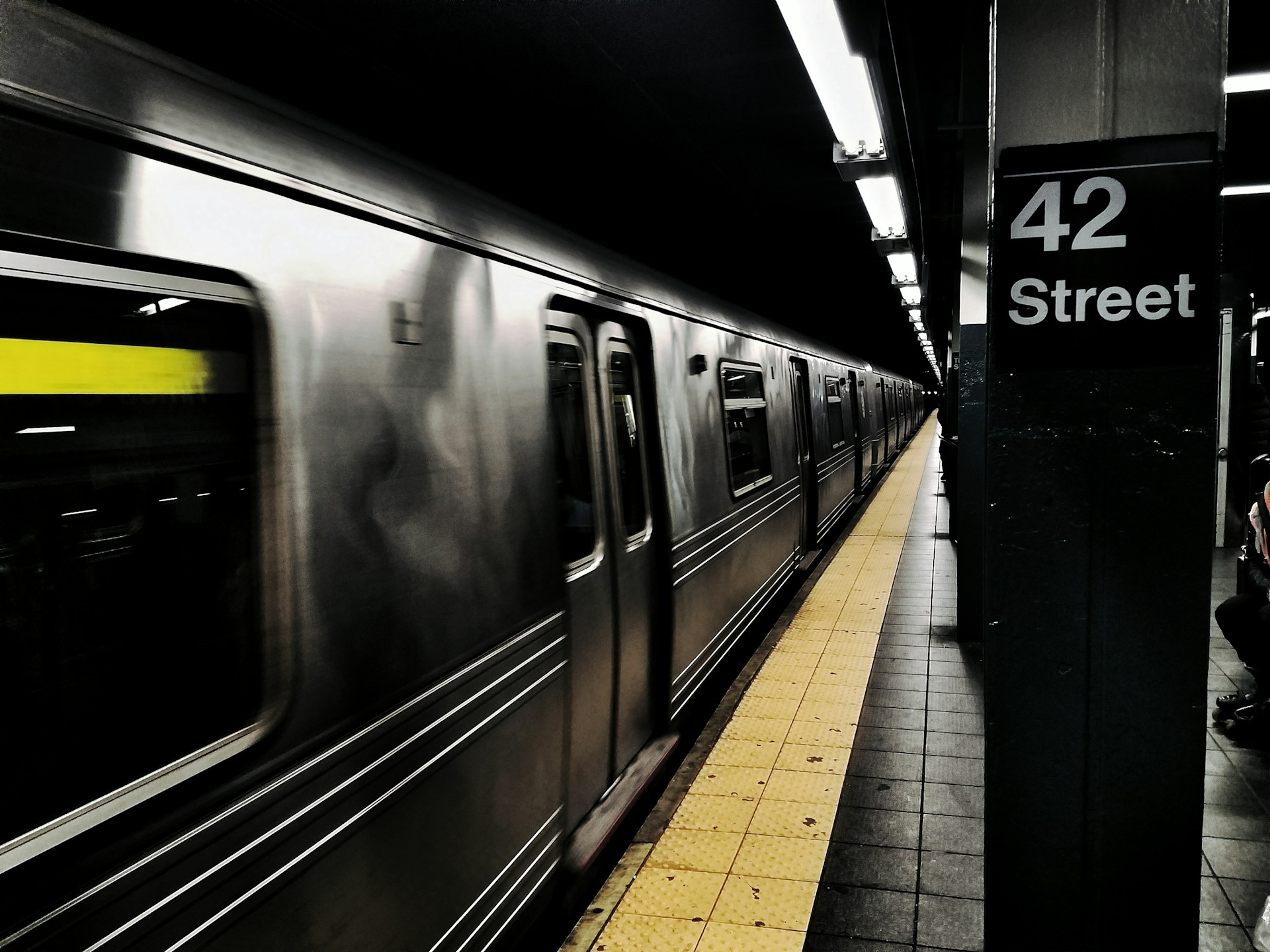 Subway platform in New York.