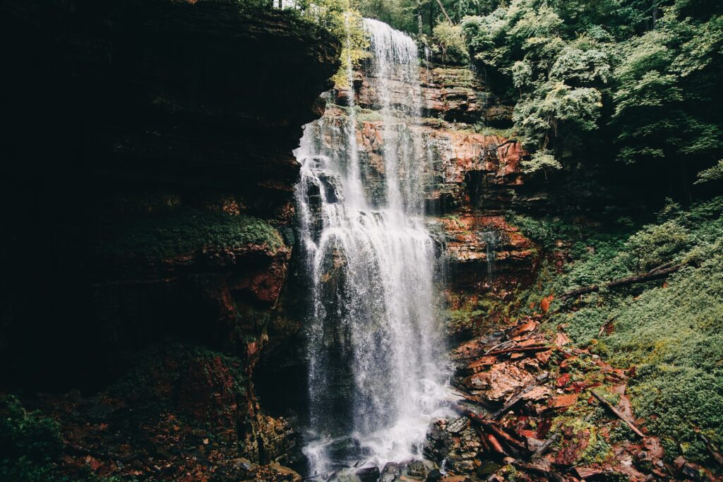 A waterfall in Tennessee.