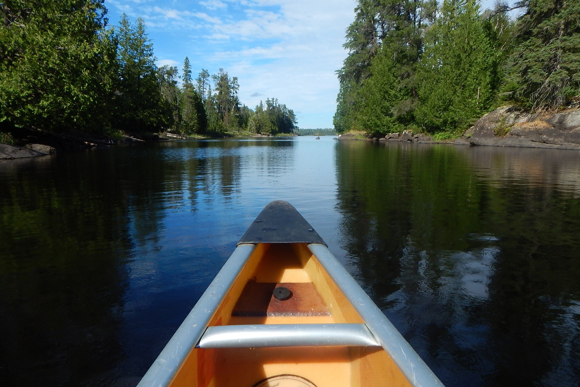 A canoe in the Boundary Waters.