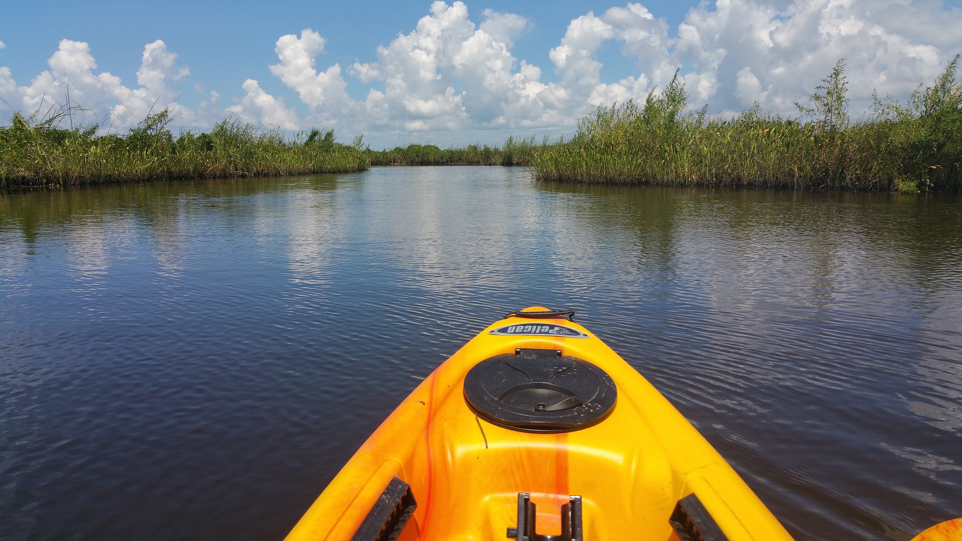 Kayaking in the marsh in Louisiana