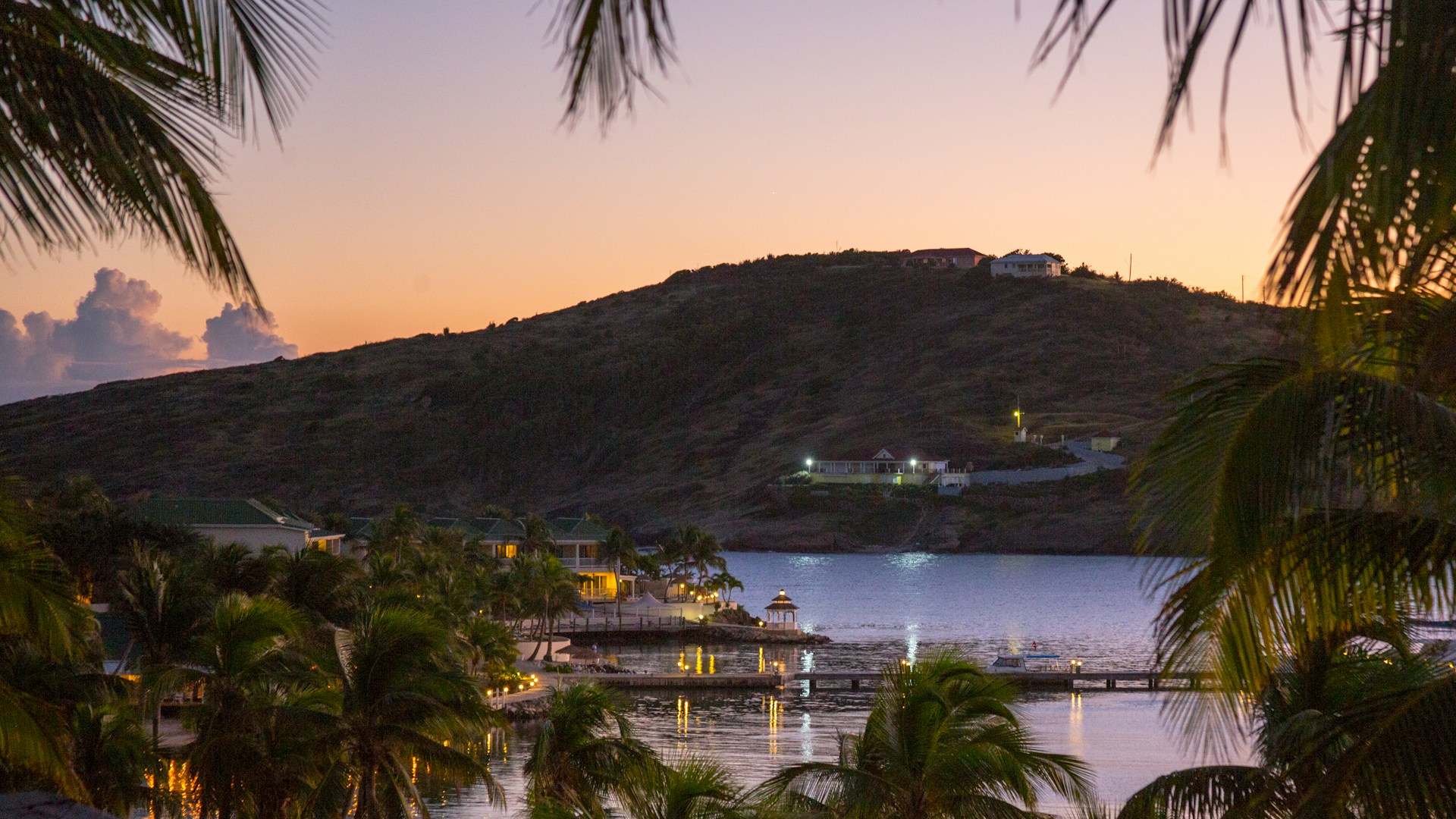 A view over a bay in Antigua.