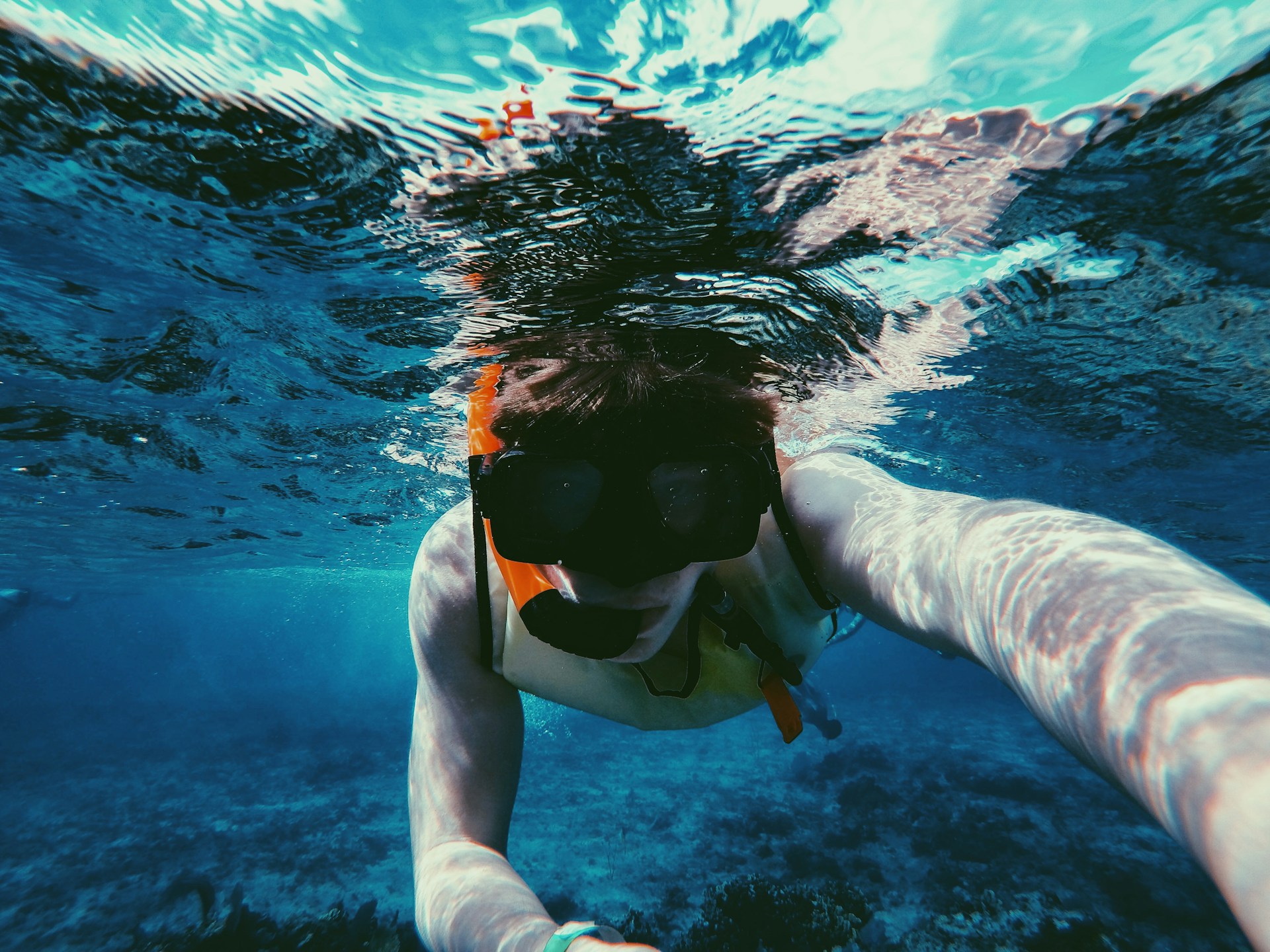Aruba snorkeling selfie